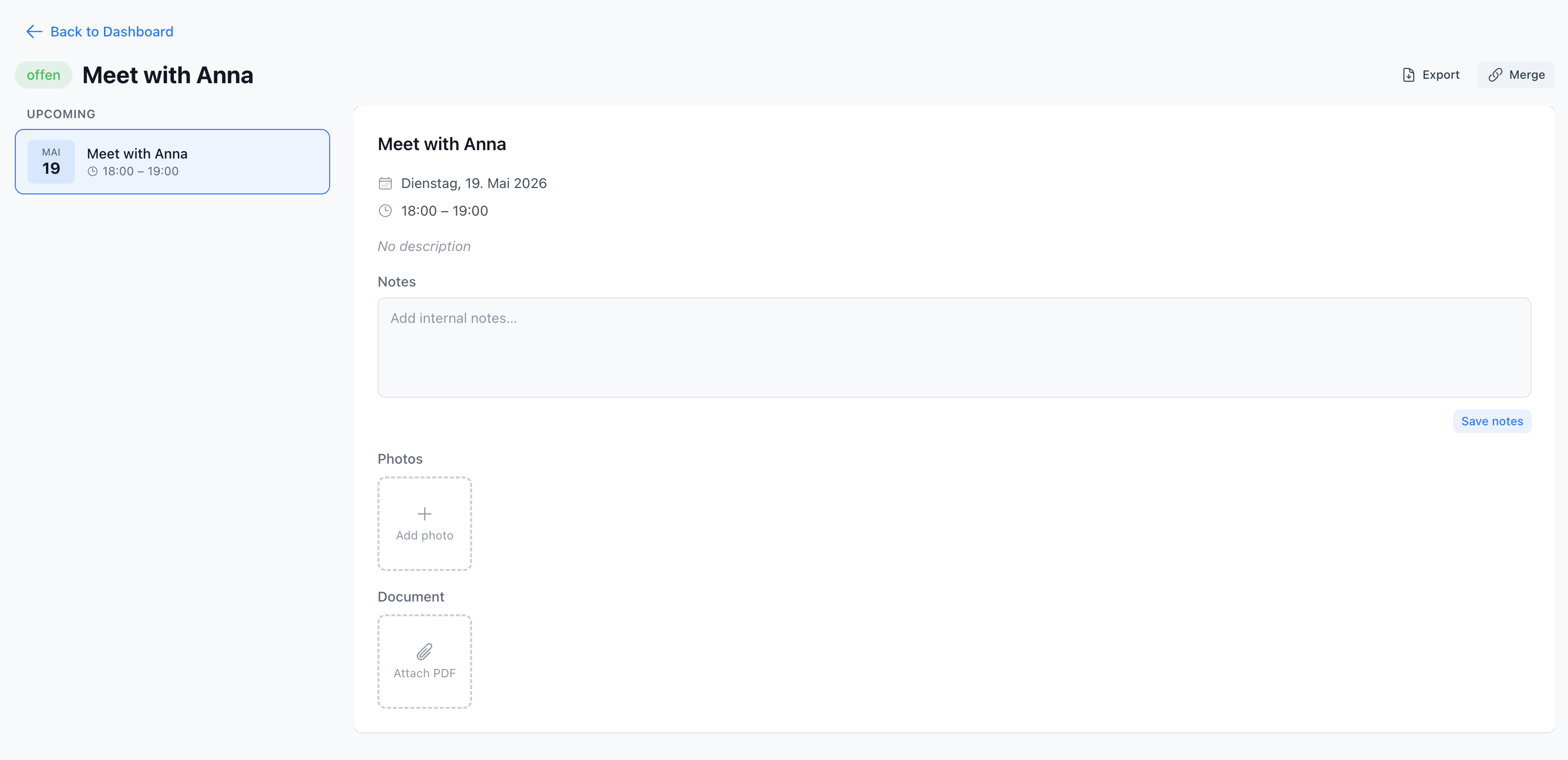 Synqboard dashboard screenshot